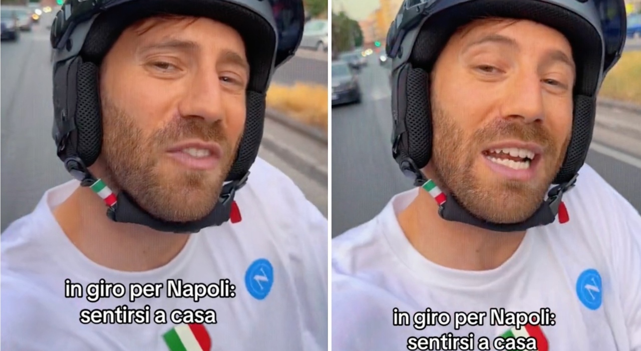 Nicolò De Devitiis sullo scooter a Napoli il dettaglio non passa