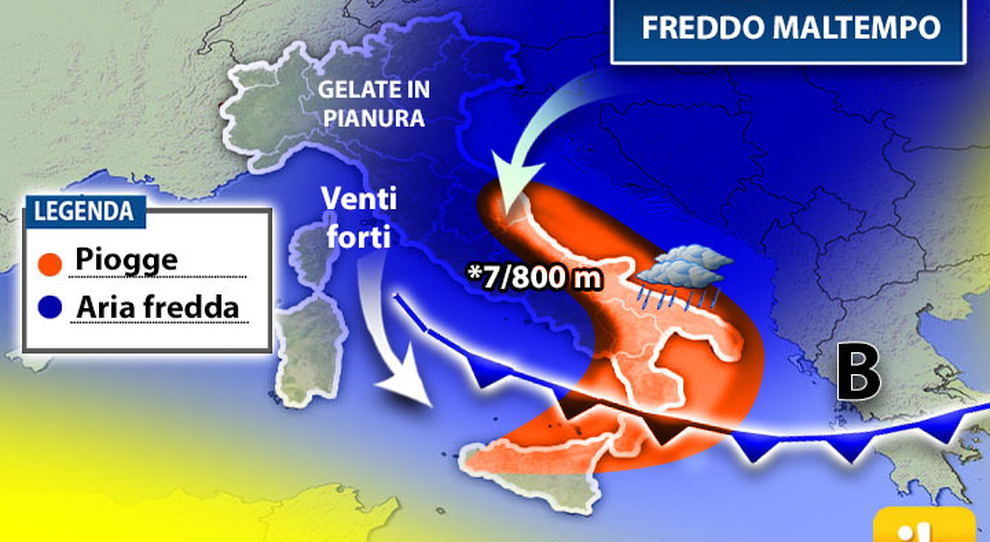 Meteo Arriva Un Ondata Di Gelo Neve A Bassa Quota Maltempo Al Sud