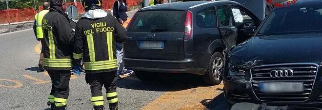 Una scena dell'incidente di oggi a Montebello