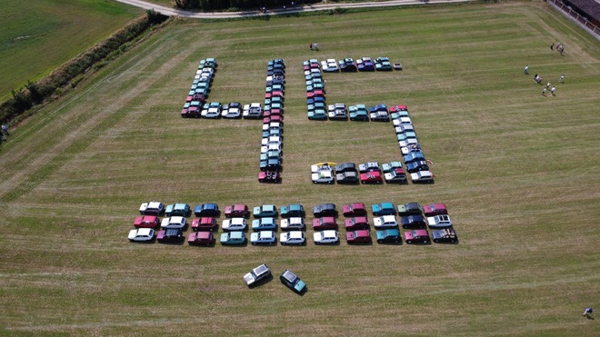 Raduno da record con 1063 Fiat Panda che sono arrivate a Pandino da tutto il mondo