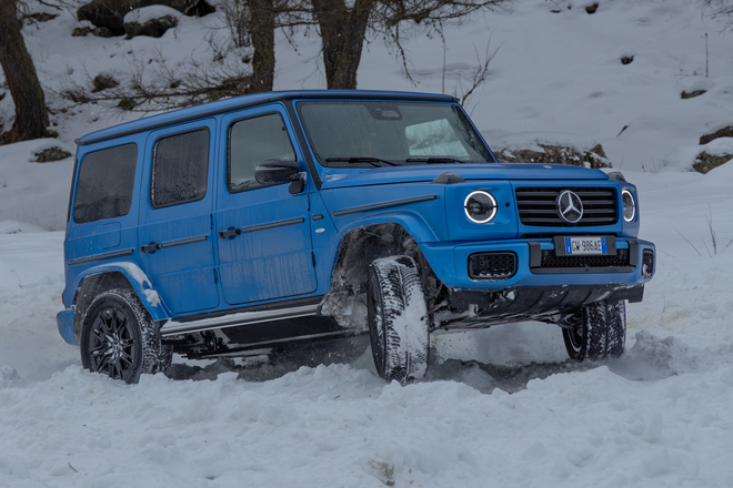 Mercedes Classe G elettrica alla prova della neve