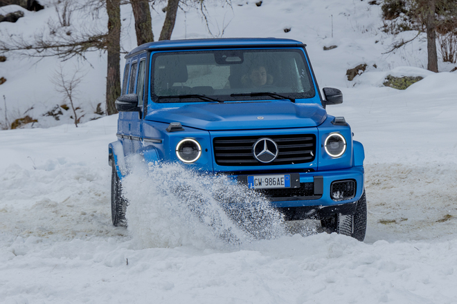 Mercedes Classe G elettrica alla prova della neve