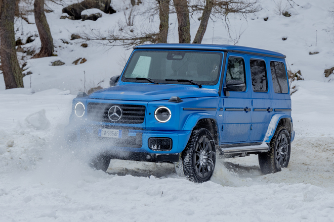 Mercedes Classe G elettrica alla prova della neve