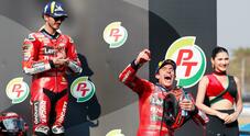 Dominio Marc Marquez in Thailandia, Bagnaia già insegue. Tre Ducati sul podio