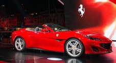 Portofino, debutto della nuova Ferrari nell'omonima “piazzetta”. Marchionne: «Abbinamento con un posto meraviglioso»