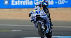 Alex Marquez prima cade, poi fa il record della pista e domina le libere a Jerez. Bagnaia alle sue spalle Alex Marquez prima cade, poi fa il record della pista e domina le libere a Jerez. Bagnaia alle sue spalle