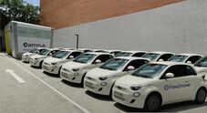 Fiat e Ample presentano le batterie modulari intercambiabili. Una flotta di 500e impiegate a Madrid con Free2Move