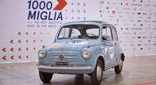 Fiat 600 festeggia i 70 anni alla 1000 Miglia. L'esemplare in gara appartiene al Centro Storico Fiat di Torino