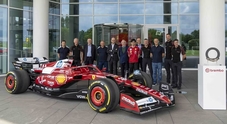 Scuderia Ferrari visita la sede di Brembo. Visita per celebrare i 50 anni dalla prima gara nel motorsport