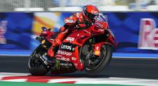 Marquez fa già paura a Misano, ma Bagnaia sembra tornato: Bene anche l'Aprilia di Bezzecchi