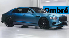 Bentley presenta la prima berlina Ombré by Mulliner. La Flying Spur combina due tonalità complementari che sfumano su lati e tetto