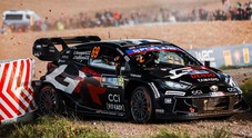Wrc, avvicendamento Toyota in testa al Rally dell'Europa Centrale: Ogier va sbattere e Rovanperä prende il largo