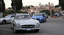 Mercedes, a Roma una parata show tra storia e futuro: dai modelli d'epoca alle Bev recenti per i 140 anni della Stella