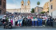 Rally di Roma Capitale, una serata magica l'apertura a Piazza di Spagna con tutti i partecipanti schierati