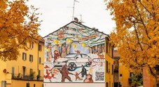 A Milano un murale sostenibile firmato Volvo. Parte delle attività del Volvo Studio, realizzato a Portanuova