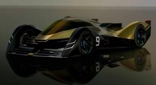 Lotus E-R9, il bolide elettrico per gare endurance del 2030. Aerodinamica attiva con carrozzeria morphing e 4 motori singoli