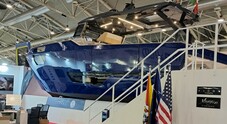 Aicon 50, l’ammiraglia del Salone Nautico di Roma. Lunga 15 metri monta tre fuoribordo Mercury da 600 cv