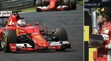 TRIONFO FERRARI GP Ungheria, vince Vettel, 2° Kvyat con la Red Bull, Raikkonen ritirato