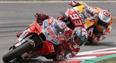 Ducati di Lorenzo fa il bis, vince in Catalogna su Marquez, Valentino terzo. Caduta per Dovizioso