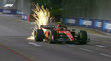 Gp Singapore, prove libere 2: scintille Ferrari, Sainz il più veloce davanti a Leclerc. Red Bull in affanno