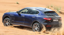 Levante regina del deserto, per il Suv Maserati impegnativo test off road sulle sabbie del Dubai