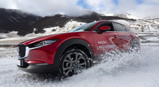 Mazda, la gamma sul manto di ghiaccio della pista Roccaraso Snow Driving