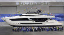 Ferretti Yacht ha una nuova ammiraglia: varata a Cattolica la prima unità del Ferretti 1000, altre due già prenotate