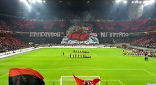 Milan-Inter, le coreografie delle curve