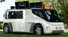 Etioca, il taxi elettrico multiservizio svelato a Milano. Firmato da Giugiaro, non bisognerà acquistarlo. Primi 10 mila nel 2024