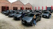Audi Q7 plug-in hybrid, auto ufficiale nuova Valanga Azzurra. 48 vetture a Brignone, Paris, Goggia, Pellegrino e altri atleti