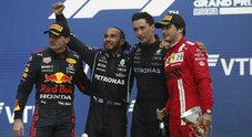 GP Russia: Hamilton fa 100 davanti a un grande Verstappen, da ultimo a secondo. Terzo Sainz