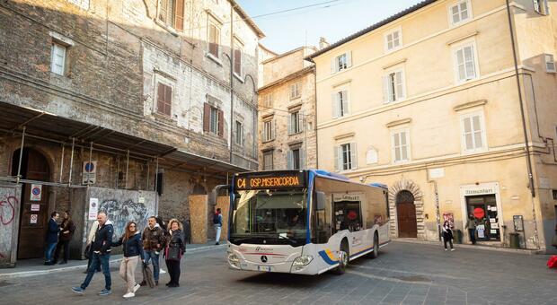 Bus in centro a Perugia