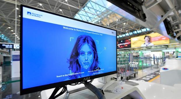 Riconoscimento biometrico volto passeggeri a Fiumicino
