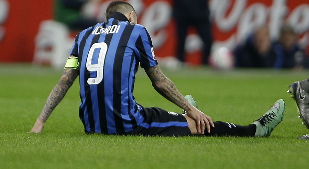 Inter, Icardi out con la Roma: distrazione al legamento collaterale mediale
