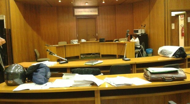 Un'aula del tribunale di Rieti
