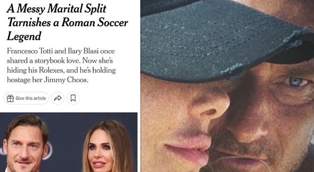 Totti-Blasi, il divorzio della coppia diventa un caso e finisce sul New York Times