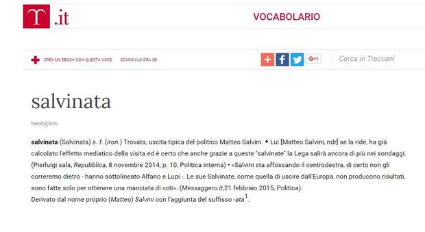 "Salvinata", uscita tipica di Matteo Salvini: il neologismo finisce sulla Treccani