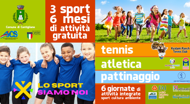 A Contigliano parte il progetto “Lo sport siamo noi” in collaborazione con Aics Rieti