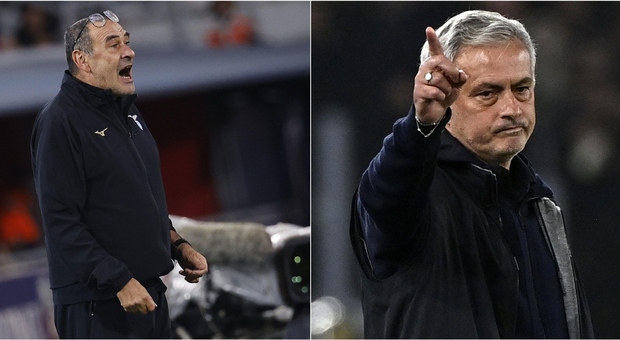 Derby Lazio-Roma, Sarri e Mourinho tra tensione e silenzi. Le probabili formazioni: recuperato Luis Alberto, Pellegrini in panchina