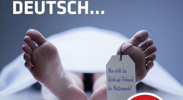 «Il medico non sapeva il tedesco»: il manifesto choc in Alto Adige con un cadavere in obitorio