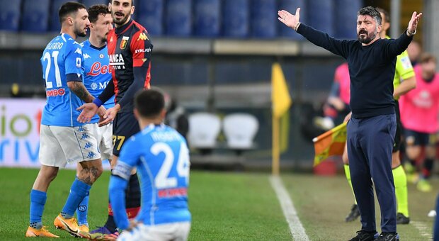 Gattuso non si sente in discussione: «Il Napoli ha giocato bene, purtroppo gira tutto male»