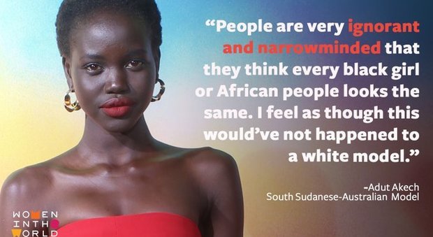 Il J'accuse della top model: «per i bianchi i volti delle donne nere sono tutti uguali»