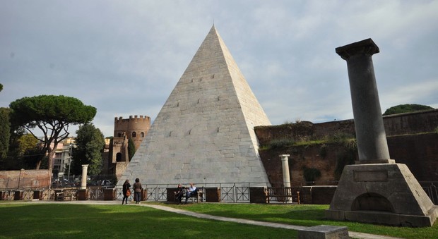 La Piramide Cestia restaurata