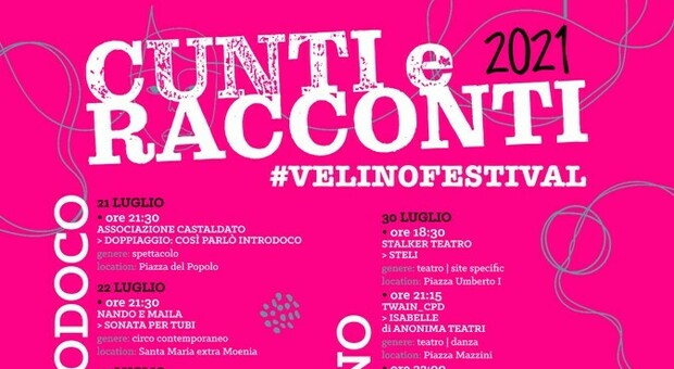 Ad Antrodoco e Borgo Velino l’edizione 2021 del “Cunti e Racconti Velino Festival”