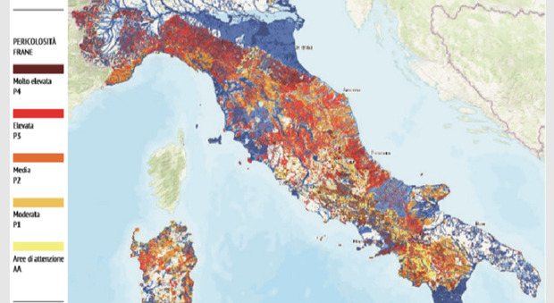 La mappa del rischio idrogeologico