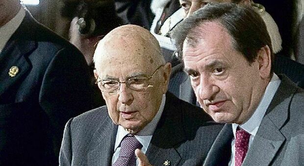 Il presidente Giorgio Napolitano con Pasquale Cascella