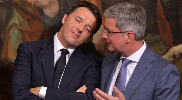 Matteo Renzi e il presidente di Audi Group Rupert Stadler