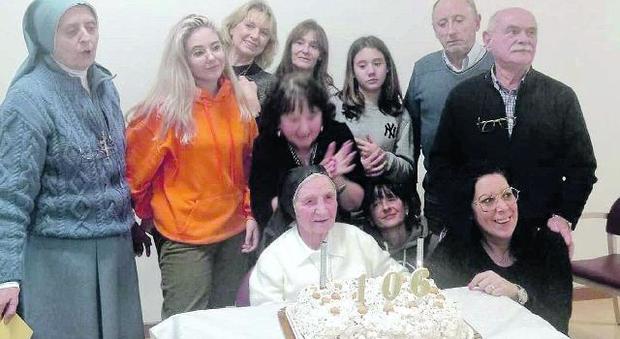 Caporetto, Padova e l'Egitto: festa per i 106 anni di suor Rita