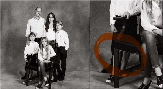 William e Kate, la foto di Natale è stata ritoccata con Photoshop? «Manca una gamba al principe e un dito al figlio». Tutti gli errori