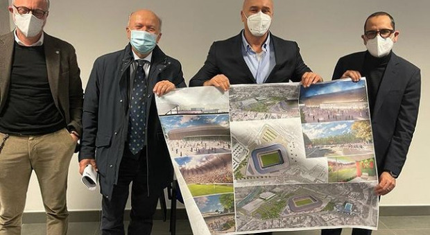 Ternana, Bandecchi presenta il nuovo stadio al sindaco Latini